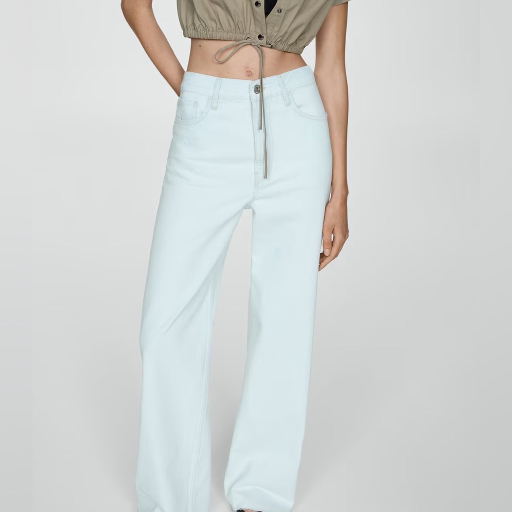 Mango MNG Wideleg mid-rise jeans